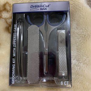 Men 6 Piece Grooming Kit with Zipper Case Home or on the Go